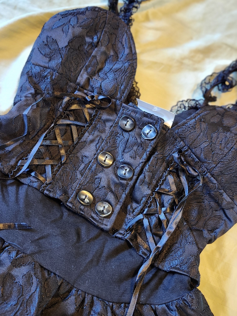 Black Lace Corset Story Women's Dress